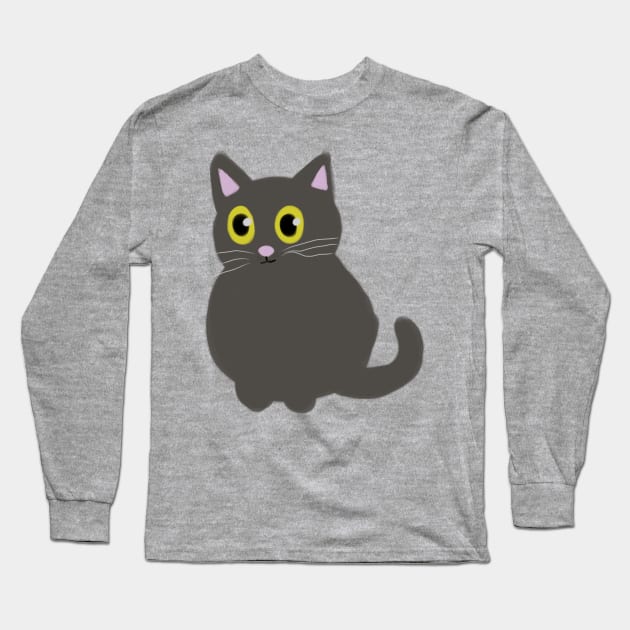 Cat drawn badly Long Sleeve T-Shirt by Xetalo